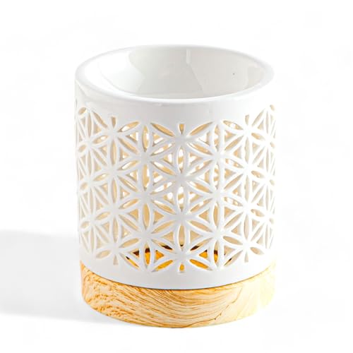 Parfümbrenner Ceramy Blume des Lebens -Brenner Wachs Fondant Parfümiert - Handwerkliches Objekt Glücksbringer - Diffusor der Düfte-Moderne Symbolische Geschenkdekoration - 50ml - H 10,5cm - Zen'Arôme Parfümbrenner Ceramy Blume des Lebens -Brenner Wachs Fondant Parfümiert - Handwerkliches Objekt Glücksbringer - Diffusor der Düfte-Moderne Symbolische Geschenkdekoration - 50ml - H 10,5cm - Zen'Arôme von ZEN ARÔME
