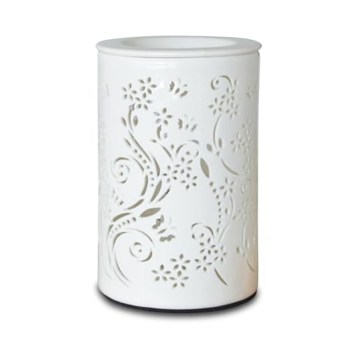 Zen’Arôme – Elektrischer Parfümbrenner – Calorya Nr. 1 – Keramik-Diffusor mit weicher Wärme und abnehmbarem Becher – Diffusor und Lampe – Duftwachse, ätherische Öle – Dekorationsidee von ZEN ARÔME