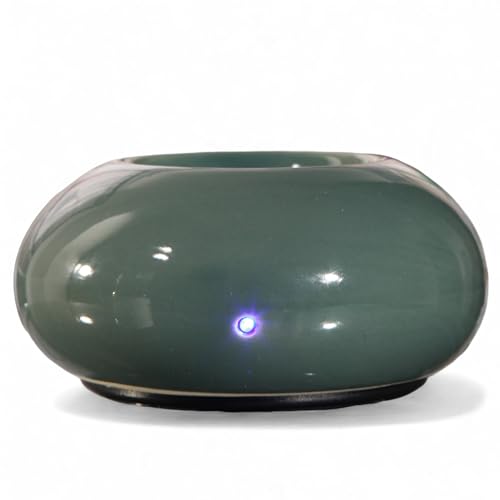 Zen’Arôme Diffusor mit sanfter Wärme EXCLU0 Grün - Aromatherapie- und Raumduftbrenner - Selbstregulierende Temperatur - Aus Keramik gefertigt - Kompakt, unauffällig und leise - H 7cm von ZEN ARÔME