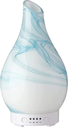 Zen'arôme Diffusor Yangtsé ätherisches Öl - Ultraschallaromatherapie Ultraschalldiffusor - Luftbefeuchter Elektrischer Diffusor - Glassry mit dekorativem Muster und anpassbarer LED -Beleuchtung von ZEN ARÔME