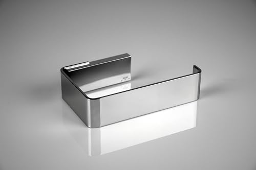 Zen Soul Toilettenrollenhalter, Farbe: Chrom poliert, massiv, 8 cm Abstand zur Wand, Ecken abgerundet von ZEN CONTEMPORARY DESIGN