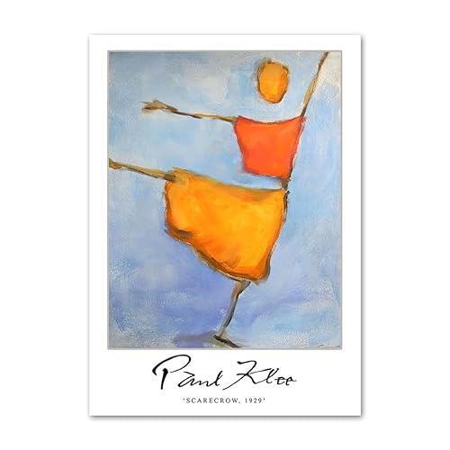 Paul Klee Poster und Drucke Mode Vogelscheuche Wandkunst Moderne Leinwand Malerei Illustration Paul Klee Bilder für Zuhause Zimmer Dekor 60x80cm Kein Rahmen von ZENCIX