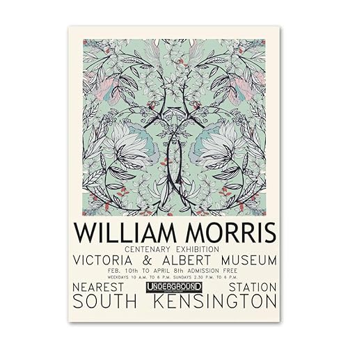 ZENCIX William Morris Ausstellungsplakate Natur Blume Blatt Leinwand Gemälde Abstrakte Wandkunst William Morris Drucke Home Decor Bilder 40x60cm Kein Rahmen von ZENCIX