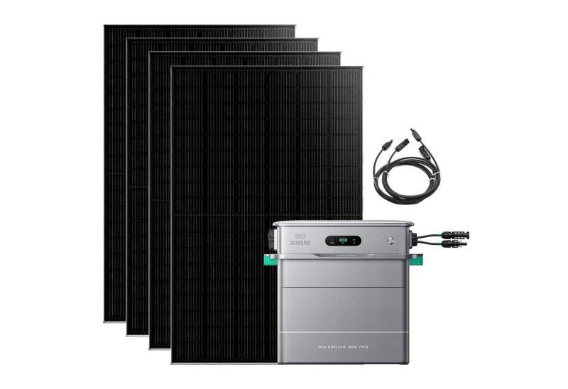 ZENDURE SuperCharged Balkonkraftwerk 890W Zendure SolarFlow 800 Pro AIO-Balkon-Energiespeichersystem, 800 W, SolarFlow 800 Pro Balkonkraftwerk, (SolarFlow 800 Pro+ 2*445W JA Solarmodule+2*DC 2.5M Kabel), Bidirektionale AC-gekoppelteIP65, Intelligente Einstellungen von ZENDURE SuperCharged