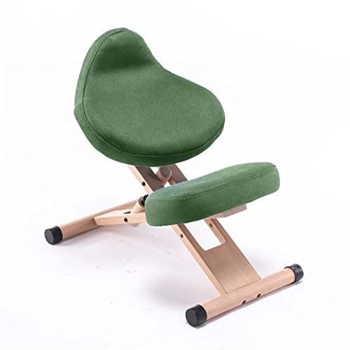 ZENFEKU esk-Stühle Verbesserter ergonomischer Knie-Bürohocker aus massivem Holz zur Korrektur der Sitzhaltung von ZENFEKU
