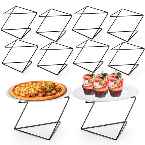 ZENFUN 10 Stück Metall-Tisch-Pizza-Pfannen-Erhöhungen, schwarzer Servierständer für Lebensmittel, stabile Pizzablech-Regale, Pizzablechhalter, ideal für Party, Buffet, Zuhause, Restaurants, Café von ZENFUN