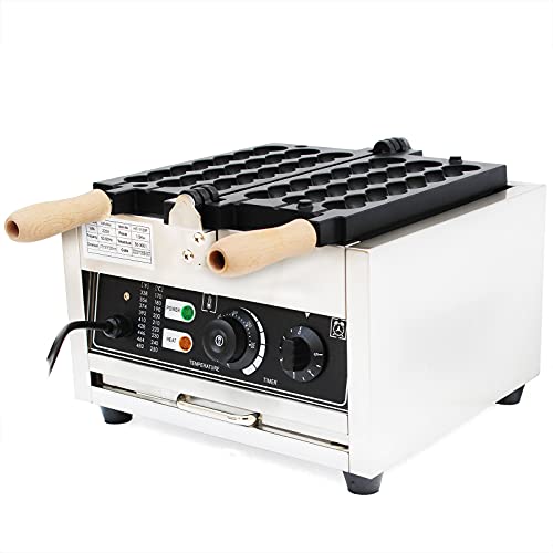 Edelstahl Waffelmaschine,Kommerziell Bubble Waffle Maker,Antihaft Beschichtung Elektrisch für Waffeln,Professionelle Küchengerät,Langlebig und Energieeffizient,für Restaurant Bäckerei Café von ZENGRICE