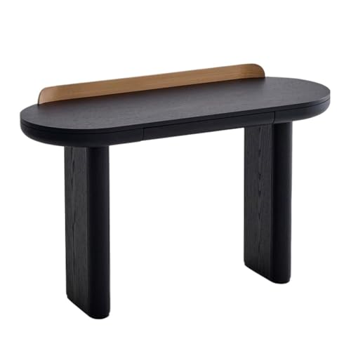 ZENGXJYCQINGJIANG Gaming-Schreibtisch 50" Kompakter PC-Tisch-Schreibtisch mit Kleiner Schublade, Vintage-Schminktisch in Schwarz for das Wohnzimmer Stauraum von ZENGXJYCQINGJIANG