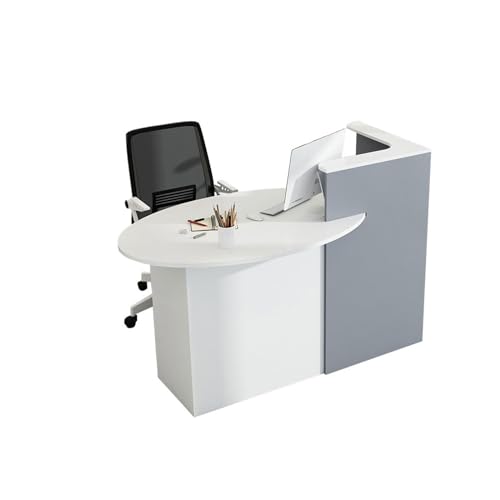 ZENGXJYCQINGJIANG Gaming-Schreibtisch Einzelschreibtisch Kleiner Schreibtisch und Stuhlkombination Büro for weibliche Chefin Kreativer Mitarbeiterschreibtisch Beratungsempfang(1.4m) von ZENGXJYCQINGJIANG