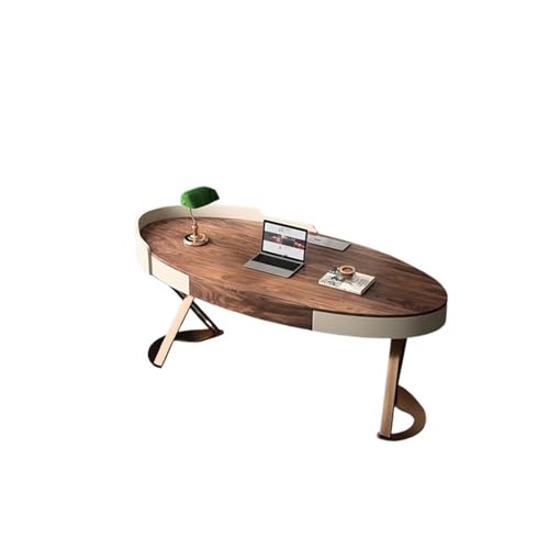 ZENGXJYCQINGJIANG Gaming-Schreibtisch Schreibtisch aus Eschenholz, moderner, einfacher fürs Arbeitszimmer, Designer-Villa-Typ, Walnussholz(180 * 81.8 * 75cm) von ZENGXJYCQINGJIANG