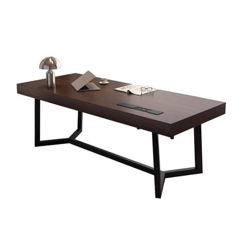 ZENGXJYCQINGJIANG Gaming-Schreibtisch Schreibtisch aus massivem Hartholz mit Stauraum, moderner Home-Office-Tisch for den Arbeitsplatz oder das Arbeitszimmer Ladestation(M) von ZENGXJYCQINGJIANG