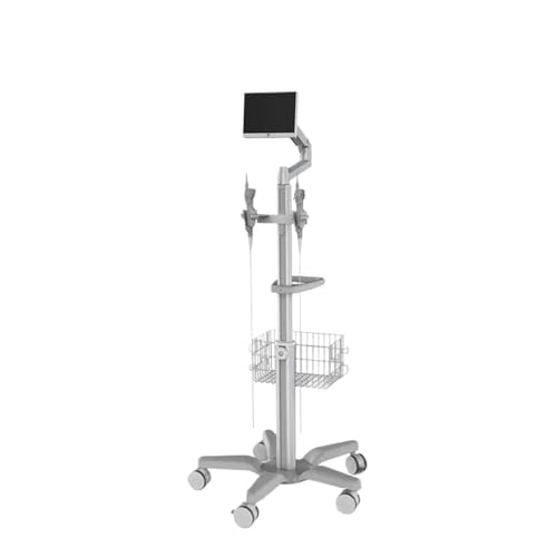 ZENGXJYCQINGJIANG Mobiler Computertisch Gute Qualität Flexibel rollender mobiler Krankenhaus-Computer-Arbeitsplatz Medizinischer Laptop-Trolley-Wagen mit Rad for den Einsatz Computertisch mit Rädern von ZENGXJYCQINGJIANG