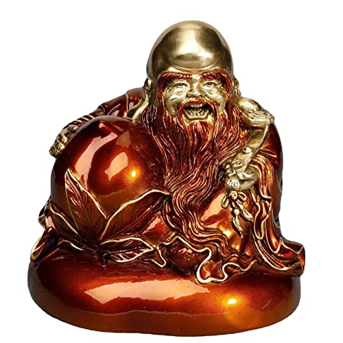 ZENGXJYCQINGJIANG Schreibtischdekor The Longevity Star Bronze-Statue Messing-Eingangs-Ornamente Home Study Dekorative Bronze-Skulptur, um Älteste zu senden Dekorative Objekte von ZENGXJYCQINGJIANG