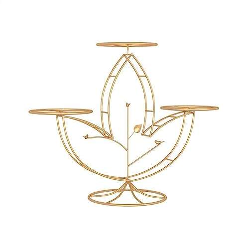 ZENGXJYCQINGJIANG tortenständer Kreative Licht Luxus Eisen Kuchen Stehen DREI Schicht Dessert Display Rack Hochzeit Party Bankett Dekoration Set backsachen zubehör(Gold) von ZENGXJYCQINGJIANG