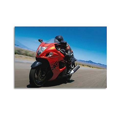 ZENGYL Extremsport Racing Motorrad Poster Suzuki Hayabusa Speed Poster Dekorative Malerei Leinwand Wandposter und Kunstdruck Moderne Familie Schlafzimmer Dekor Poster 40 x 60 cm von ZENGYL