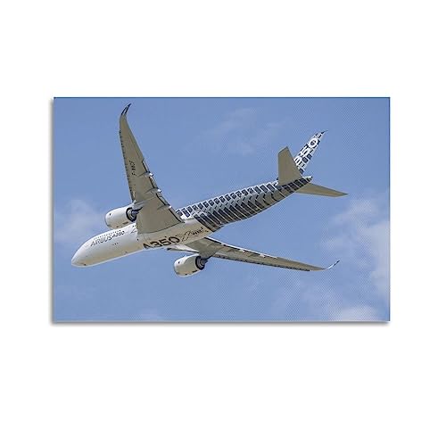 ZENGYL Flugzeug-Poster Airbus A350 Poster, dekoratives Gemälde, Leinwand, Wandposter und Kunstbild, modernes Familien-Schlafzimmer, Dekor-Poster, 40 x 60 cm von ZENGYL