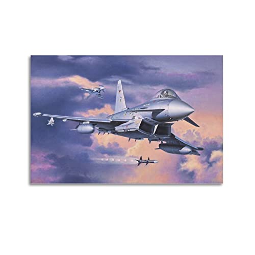 ZENGYL Luftfahrtkämpfer-Poster Revell Eurofighter Typhoon-Poster, dekoratives Gemälde, Leinwand, Wandposter und Kunstbild, moderner Familien-Schlafzimmer, Dekoration, Poster, 20 x 30 cm von ZENGYL