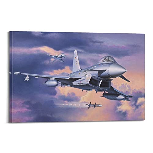 ZENGYL Luftfahrtkämpfer-Poster Revell Eurofighter Typhoon-Poster, dekoratives Gemälde, Leinwand, Wandposter und Kunstbild, modernes Familien-Schlafzimmer, Dekoration, Poster, 30 x 45 cm von ZENGYL