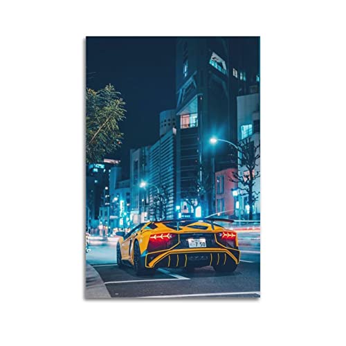 ZENGYL Supercar Poster für Lamborghini Rennauto Sportauto Poster Dekorative Malerei Leinwand Wandposter und Kunstbild Druck Moderne Familie Schlafzimmer Dekor Poster 40 x 60 cm von ZENGYL