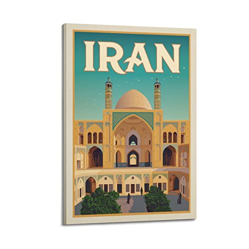 ZENGYL Vintage-Reiseposter Iran-Poster, dekoratives Gemälde, Leinwand, Wandposter und Kunstbild, modernes Familien-Schlafzimmer, 60 x 90 cm von ZENGYL