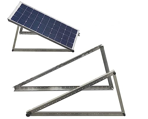 Zenit Energy Halterung für Solarpanel bis 72 cm | hochwertige PV Halterungen mit einstellbarem Winkel fürs Dach, Wohnmobil oder Gartenhaus | Winkel einstellbar 0-90° | 1 Paar von ZENIT ENERGY