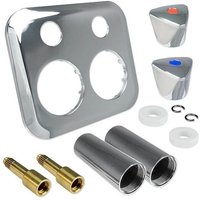 Aufputz-Set DUO für ZENNER Unterputz-Montageblock 2'' - chrom - 126401 von ZENNER