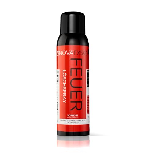 Zenova FX500 Feuerlöscher Spray 500ml für Auto, Haushalt, Arbeit für ALLE Brände auch Lithium-Batteriebrände. von ZENOVA