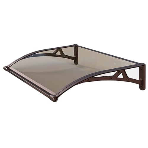 Haustür Überdachung,Vordach Für Haustür,Überdachung Haustürvordach,Halterung Aus Aluminiumlegierung,Gartenüberdachung,Polycarbonat Türvordach(W100*120cm/39.4 * 47.2in) von ZENSTYW