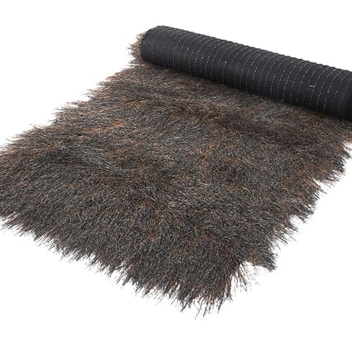 Künstliche Strohrolle,Synthetisches Strohgrasdach,Simuliertes Stroh,Grau Künstliche Mexikanische Strohrolle,Für Gartenzaun Dekoratione,DIY-Handwerk(1x17m(39.4x669.3in)) von ZENSTYW