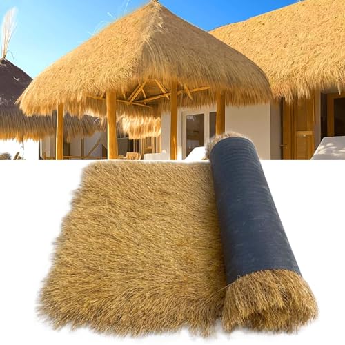 Künstliche Strohrolle,Wasserdichtes Synthetisches Strohdach Rolle,Strohdach,Strohdach Im Mexikanischen Stil,Gefälschte,Für Tiki Bars,Terrassen(1x10m(39.4x393.7in)) von ZENSTYW