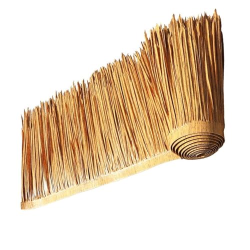 Künstliches Strohdach,Synthetik Strohfliesen,Simulation Reetdach Schindel,Kunststoff Palmen-Stroh Rolle,Für Outdoor Terrassenbeläge,Zaun,Party-Dekoration(0.5x7m(19.7x275.6in)) von ZENSTYW