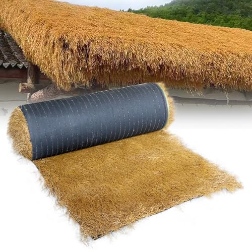 Künstliches Strohdach,Synthetisches Strohdach Rolle,Mexikanisches Palmendach Reetdach,Grasdach Seegras Dach,Strohgrasdach,Für Garten Terrasse(1x9m(39.4x354.3in)) von ZENSTYW
