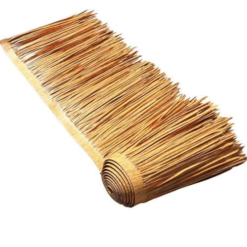 Strohdach Stroh,künstliche Palmendachblätter,Simulation Reetdach Schindel,Mexikanische Palmen-Stroh Rolle,Gefälschtes Stroh,Für Garten Patio Dekoration(0.5x10m(19.7x393.7in)) von ZENSTYW
