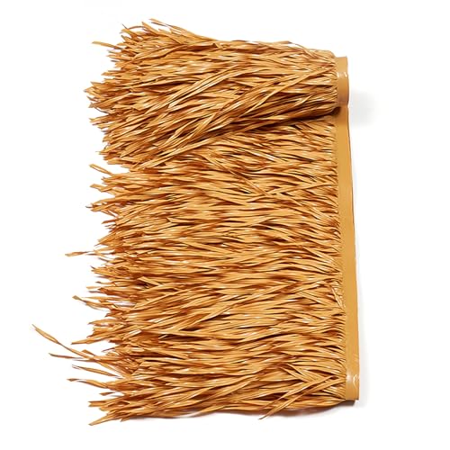 Synthetisches Strohgrasdach Strohdach Stroh Palmdach Paneele Künstliche Strohrolle Strohgrasdach Für Tiki Garten Terrasse Pavillons Hausdekoration(0.5x1m(19.7x39.4in)) von ZENSTYW