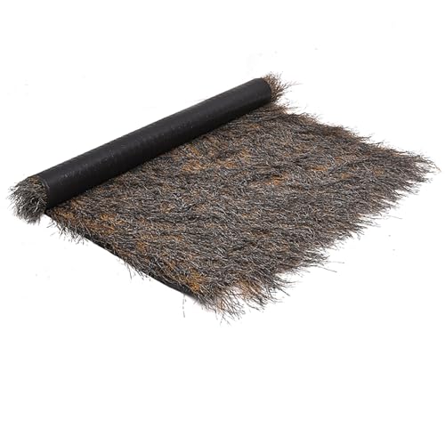 Sythetisches Strohdch Für Tiki Huts,künstliche Srtohdach Für Garten Decor,Mexikanisch Strohdach Stroh Rolle,Gefälschte,Strohdach,Reet Dach Dekor,Grau(1x7m(39.4x275.6in)) von ZENSTYW