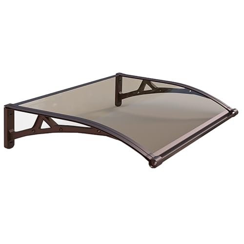 Türvordach,Polycarbonat Vordach Für Haustür,Aluminium Vordach,Überdachung HaustürWasserdichte,UV-Schutz,Für Terrasse Türdach Garten(W60*80cm/23.6 * 31.5in) von ZENSTYW