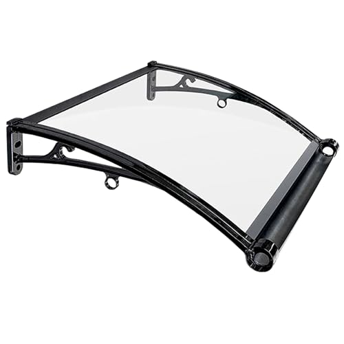 Vordach Für Haustür,wasserdichte Haustür-Vordach,Transparent Polycarbonat Pultvordach,Regenmarkise Geeignet Für Outdoor,Terrasse Türen Und Fenster(W60*120cm/23.6 * 47.2in) von ZENSTYW