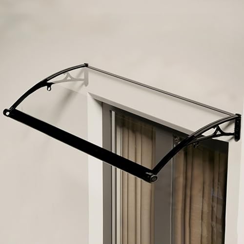 Vordach Für Haustür Mit Halterung Aus Aluminiumlegierung,Polycarbonatplatten Gartenüberdachung,Türdach Für Draußen Regenschutz,UV-Schutz Vor Regen Und Schnee(W100*120cm/39.4 * 47.2in) von ZENSTYW