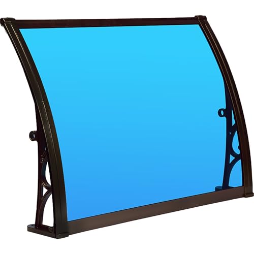 Vordach Haustür,Fenstertürmarkisen Außen Mit Aluminiumhalterung Aus Polycarbonatplatte,Gartenüberdachung,UV-Schutz,Regen- Und Schneeschutz(W60*80cm/23.6 * 31.5in) von ZENSTYW
