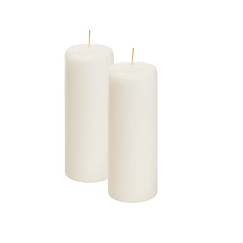 ZENZERO® - Paar klassische Kerze glänzend (Größe L (4 x 9,5 cm), Elfenbein) von ZENZERO