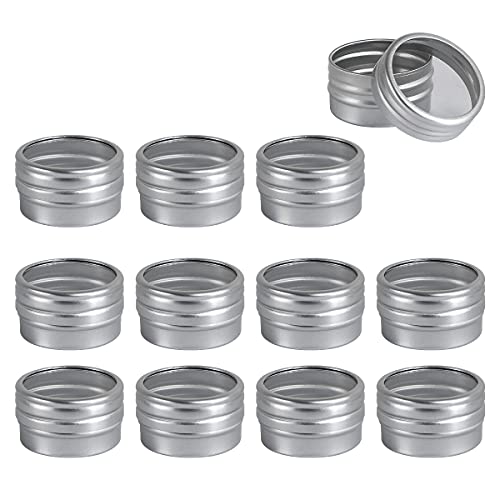 ZEOABSY 12 Stück 10ml Silber Leere Aluminiumdose Aluminium Runde Schraubdose Dosen Aludose Blechdosen mit Sichtfenster Cremedosen für DIY Salben Kerze Kosmetik Rasierseife ZEOABSY 12 Stück 10ml Silber Leere Aluminiumdose Aluminium Runde Schraubdose Dosen Aludose Blechdosen mit Sichtfenster Cremedosen für DIY Salben Kerze Kosmetik Rasierseife von ZEOABSY