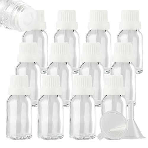 ZEOABSY 12 Stück Leer 15ml Braunglas Flasche mit Tropfmontur Originalitätsverschluss, Tropfflasche Klar mit Weiß Schraubverschluss Glasflaschen für Ätherisches Öle Essenzen Aromatherapie ZEOABSY 12 Stück Leer 15ml Braunglas Flasche mit Tropfmontur Originalitätsverschluss, Tropfflasche Klar mit Weiß Schraubverschluss Glasflaschen für Ätherisches Öle Essenzen Aromatherapie von ZEOABSY