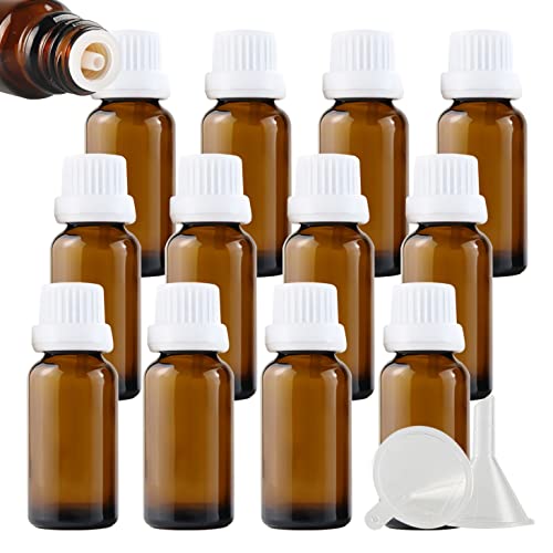ZEOABSY 12 Stück Leer 20ml Braunglas Flasche mit Tropfmontur Originalitätsverschluss, Tropfflasche Braun mit Weiß Schraubverschluss Glasflaschen für Ätherisches Öle Essenzen Aromatherapie ZEOABSY 12 Stück Leer 20ml Braunglas Flasche mit Tropfmontur Originalitätsverschluss, Tropfflasche Braun mit Weiß Schraubverschluss Glasflaschen für Ätherisches Öle Essenzen Aromatherapie von ZEOABSY