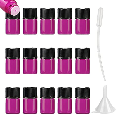ZEOABSY 20 Stück Kleine Leer 2ml Pinkglas Flasche mit Öffnungsreduzierer, Braun Tropfflasche mit Schwarz Schraubverschluss Glasflaschen für Ätherisches Öle Essenzen Aromatherapie ZEOABSY 20 Stück Kleine Leer 2ml Pinkglas Flasche mit Öffnungsreduzierer, Braun Tropfflasche mit Schwarz Schraubverschluss Glasflaschen für Ätherisches Öle Essenzen Aromatherapie von ZEOABSY