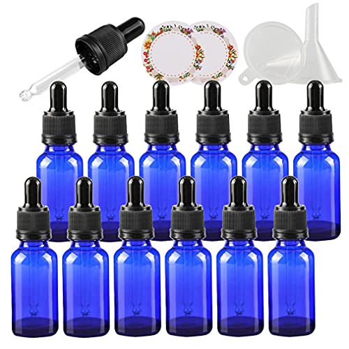 ZEOABSY 24 Stück 20ml Leere Blau Pipettenflasche mit Originalitätsschraubverschluss,Glasflasche Tropfpipetten für Aromatherapie ätherische Öle Dosierung + 2x Trichter ZEOABSY 24 Stück 20ml Leere Blau Pipettenflasche mit Originalitätsschraubverschluss,Glasflasche Tropfpipetten für Aromatherapie ätherische Öle Dosierung + 2x Trichter von ZEOABSY