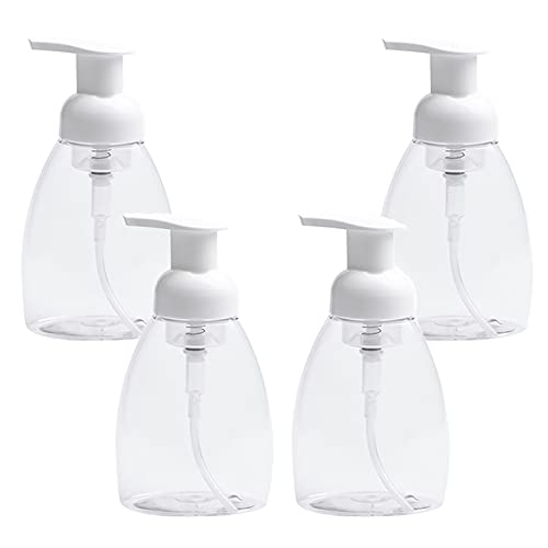 ZEOABSY 4 Stück 300ml 10 oz Leere Transparente Seifenspender Schäumende Schaumseifenspender Nachfüllbare Seifenflaschen für Schäumende Flüssigseife Küche Bad Kosmetik Shampoos von ZEOABSY