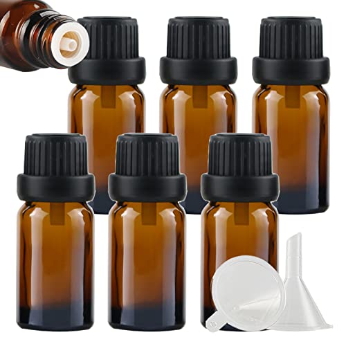 ZEOABSY 6 Stück Leer 10ml Braunglas Flasche mit Tropfmontur Originalitätsverschluss, Tropfflasche Braun mit Schwarz Schraubverschluss Glasflaschen für Ätherisches Öle Essenzen Aromatherapie ZEOABSY 6 Stück Leer 10ml Braunglas Flasche mit Tropfmontur Originalitätsverschluss, Tropfflasche Braun mit Schwarz Schraubverschluss Glasflaschen für Ätherisches Öle Essenzen Aromatherapie von ZEOABSY