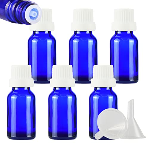 ZEOABSY 6 Stück Leer 15ml Braunglas Flasche mit Tropfmontur Originalitätsverschluss, Tropfflasche Blau mit Weiß Schraubverschluss Glasflaschen für Ätherisches Öle Essenzen Aromatherapie ZEOABSY 6 Stück Leer 15ml Braunglas Flasche mit Tropfmontur Originalitätsverschluss, Tropfflasche Blau mit Weiß Schraubverschluss Glasflaschen für Ätherisches Öle Essenzen Aromatherapie von ZEOABSY