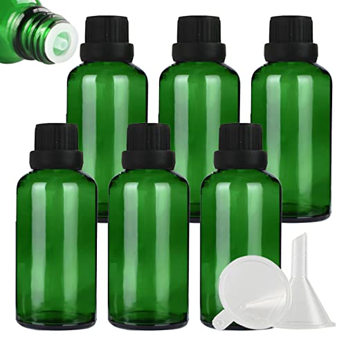 ZEOABSY 6 Stück Leer 50ml Braunglas Flasche mit Tropfmontur Originalitätsverschluss, Tropfflasche Grün mit Schwarz Schraubverschluss Glasflaschen für Ätherisches Öle Essenzen Aromatherapie ZEOABSY 6 Stück Leer 50ml Braunglas Flasche mit Tropfmontur Originalitätsverschluss, Tropfflasche Grün mit Schwarz Schraubverschluss Glasflaschen für Ätherisches Öle Essenzen Aromatherapie von ZEOABSY