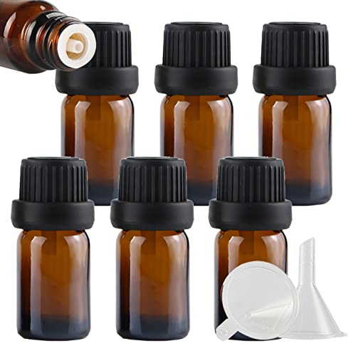 ZEOABSY 6 Stück Leer 5ml Braunglas Flasche mit Tropfmontur Originalitätsverschluss, Tropfflasche Braun mit Schwarz Schraubverschluss Glasflaschen für Ätherisches Öle Essenzen Aromatherapie ZEOABSY 6 Stück Leer 5ml Braunglas Flasche mit Tropfmontur Originalitätsverschluss, Tropfflasche Braun mit Schwarz Schraubverschluss Glasflaschen für Ätherisches Öle Essenzen Aromatherapie von ZEOABSY